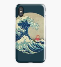 Ponyo and The Great Wave off Kanagawa VINTAGE iPhone Case/Skin