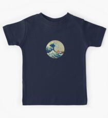 Ponyo and The Great Wave off Kanagawa VINTAGE Kids Tee
