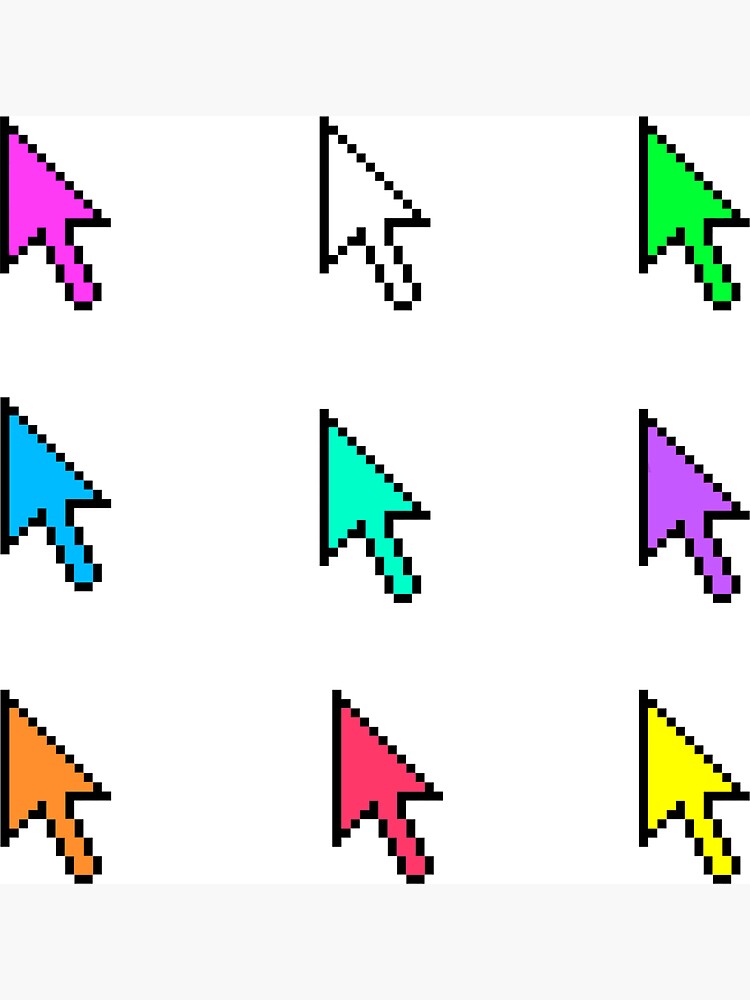 "rainbow cursors (x9)" Magnet by groovyelena | Redbubble