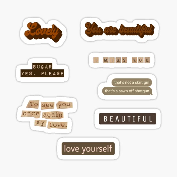 Typographic Heart Sticker