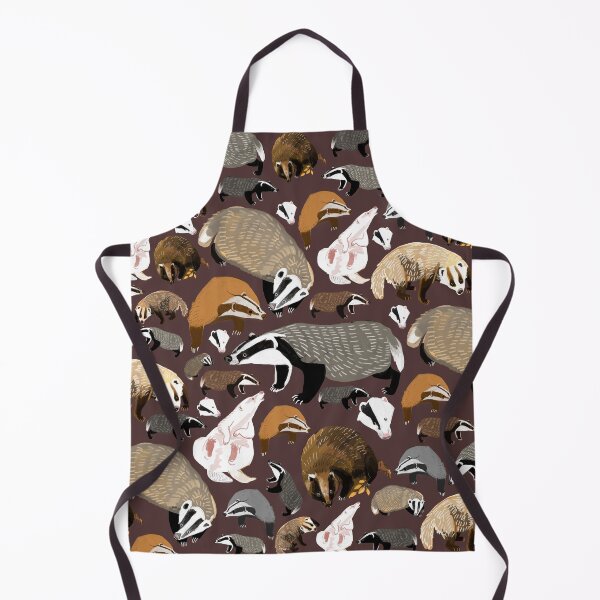 Item preview, Eurasian badgers pattern Maroon designed and sold by belettelepink.