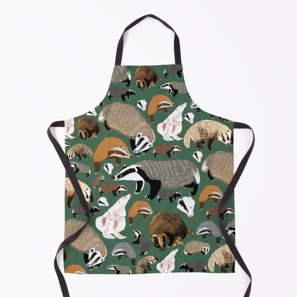 Item preview, Eurasian badgers pattern Green designed and sold by belettelepink.