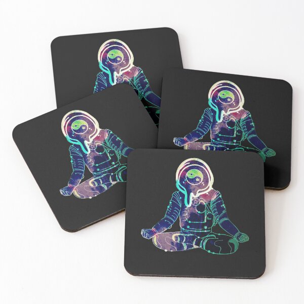 Item preview, Colorful Yin Yang Meditating Astronaut  designed and sold by SpaceArt1.