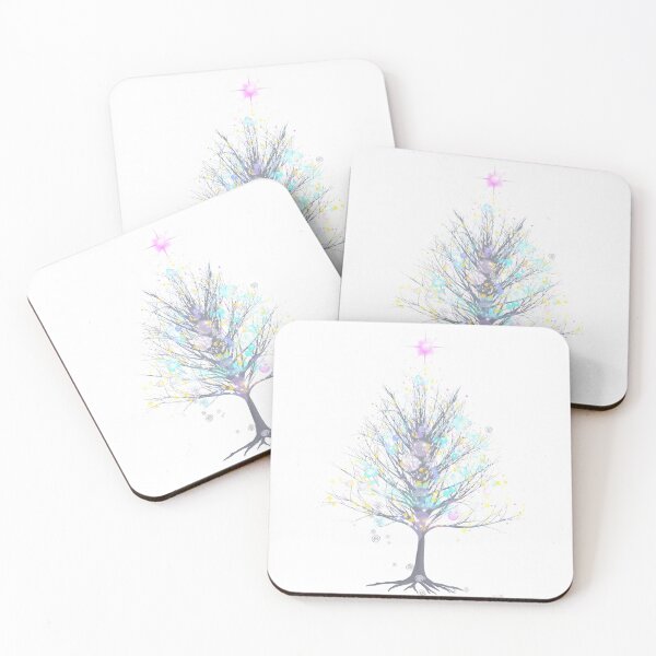 Item preview, Pastel lit christmas tree for colored backgrounds designed and sold by Something Arty.