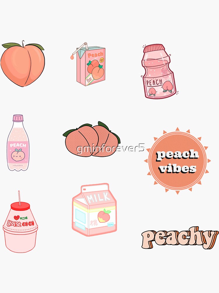 Aesthetic Peach Cute Pack Sticker For Sale By Gminforever5 Redbubble 1180