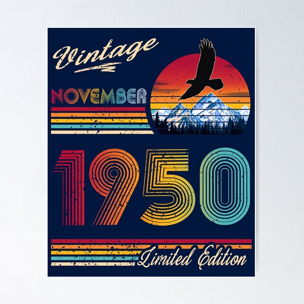 Item preview, November 1950 Birthday designed and sold by GreenSplash.