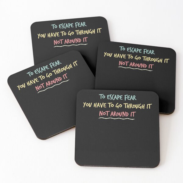 Item preview, to escape fear you have to go through it not around it, halloween quotes designed and sold by Noussairox.