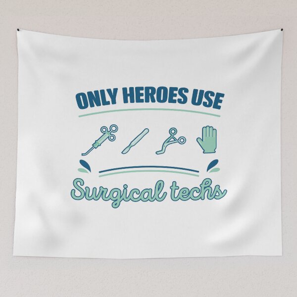 Item preview, Only Heroes Use Surgical Techs for Surgical and Medical Students Gift designed and sold by Scratches Tees.