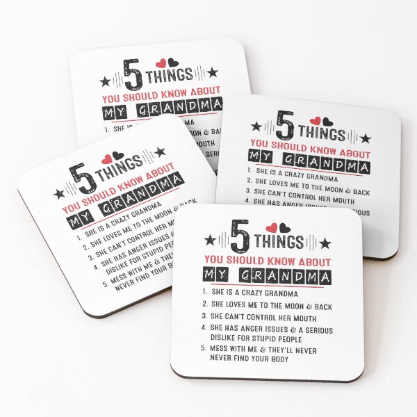 Item preview, 5 Things You Should Know About My Grandma Funny Family Grandma Lover Grandson Granddaughter designed and sold by Md. Manjur Ahamed.
