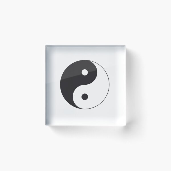 Classic Yin Yang symbol  Acrylic Block
