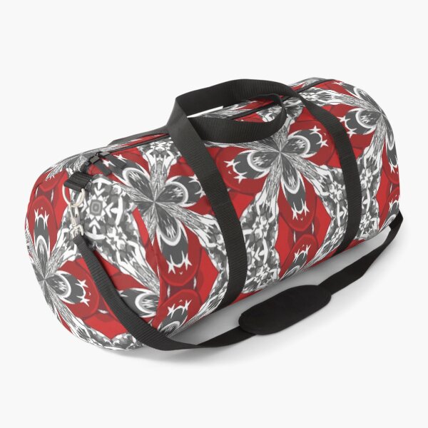 Item preview, Red Black Grey and White Repeat Tile Pattern designed and sold by taiche.