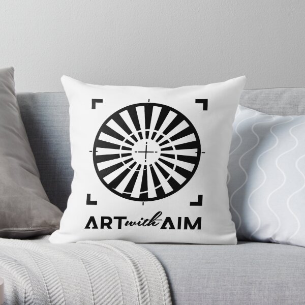 Monochrome black Throw Pillow