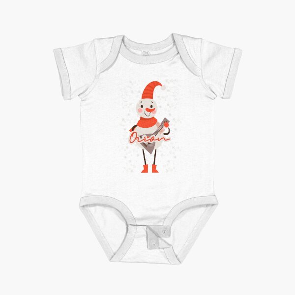 Orion Little Christmas Snowman Short Sleeve Baby One-Piece