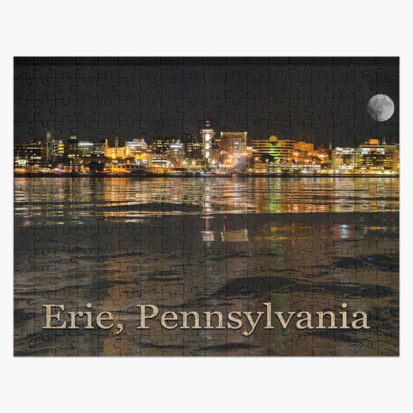 Skyline at Night - Erie, PA Jigsaw Puzzle