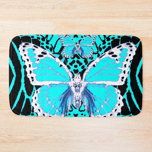 Item preview, ABSTRACT WHITE-BLUE BUTTERFLIES PATTERN ART designed and sold by sharlesart.
