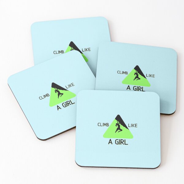Item preview, 'Climb Like a Girl' green design designed and sold by Crimp Merch.