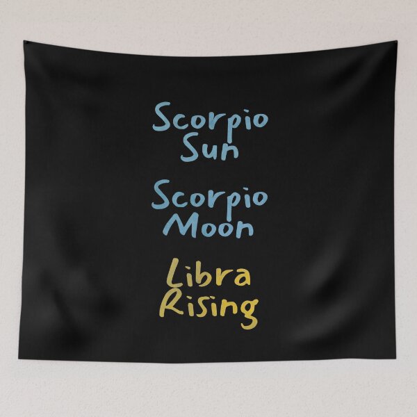 Item preview, Scorpio Sun Scorpio Moon Libra Rising Text designed and sold by leomooncreates.