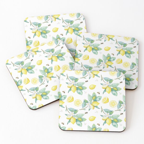Item preview, Lemons, olives and bees designed and sold by Marinadraws.
