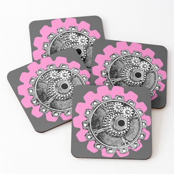 Item preview, Vintage Mechanical Gear Motif (Bubblegum Pink) designed and sold by TheEditrix.