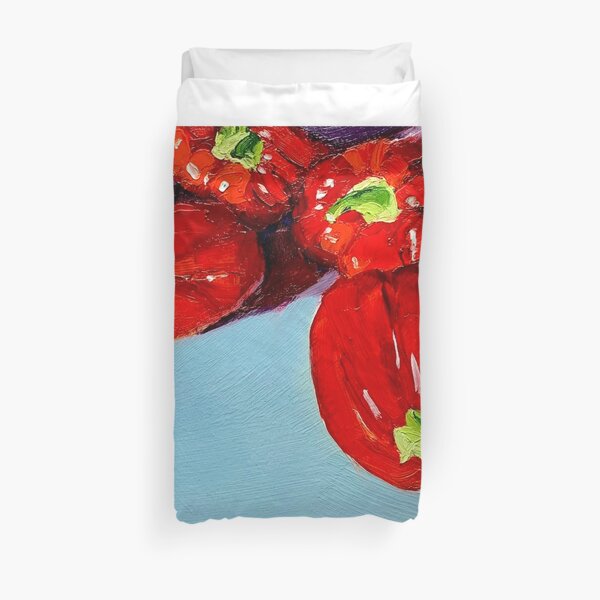 Red Peppers Duvet Cover
