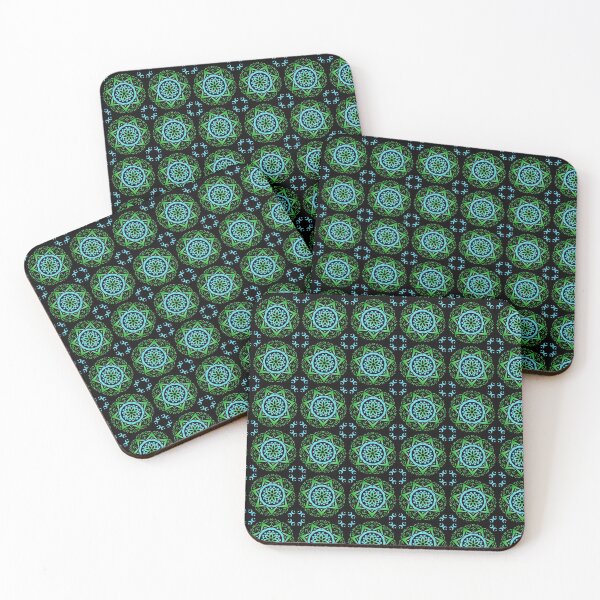 Item preview, Blue and Green flower mandella designed and sold by StarrLightArts.