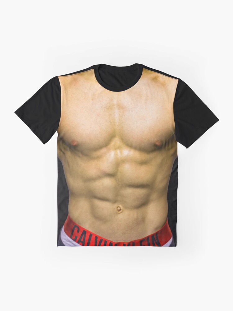 Muscle Bodybuilder Six Pack Abs Ripped T-Shirt Men
