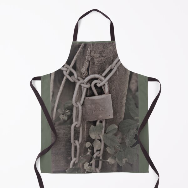 Item preview, Sepia faded padlock on country gate, keep out, private, lock, chain, gate, farmgate designed and sold by Emma  Amies.