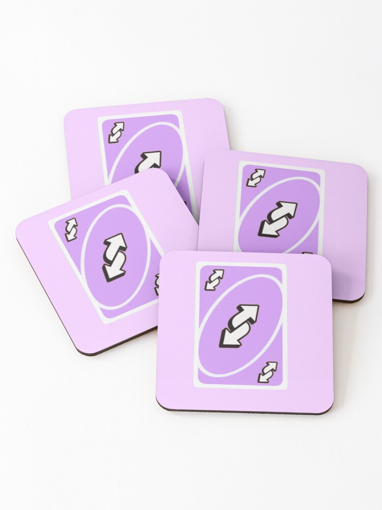 Pastel Purple Uno Reverse Card | Coasters (Set of 4)