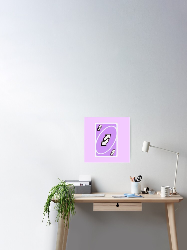 Pastel Purple Uno Reverse Card Sticker for Sale by PeacePlanet