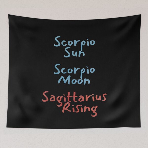 Item preview, Scorpio Sun Scorpio Moon Sagittarius Rising Text designed and sold by leomooncreates.