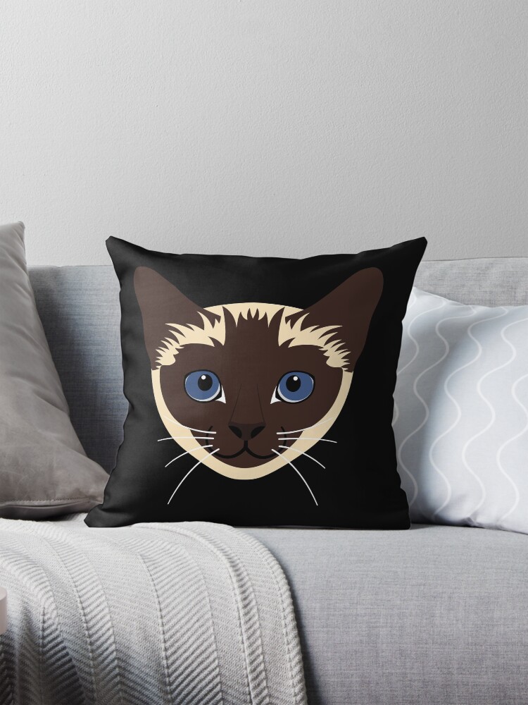 Siamese Cat Head Pillow