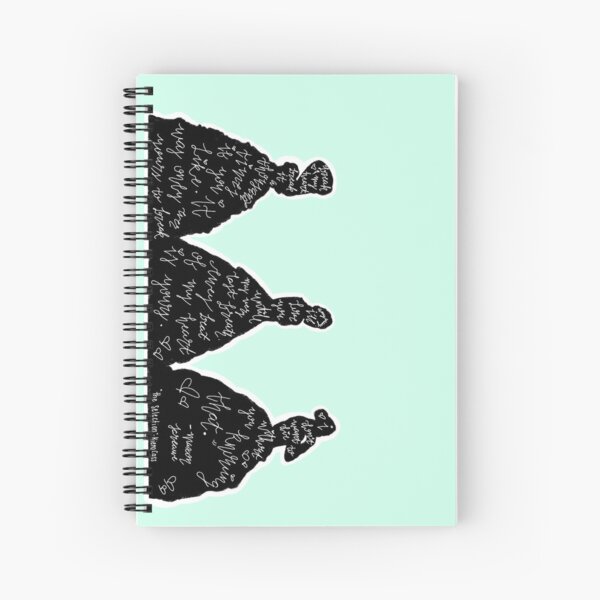 Selection Series Silhouette Black and White Quote Spiral Notebook
