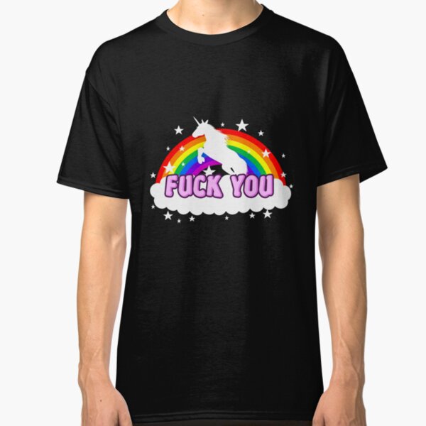 Unicorn Fuck you rainbow Classic T-Shirt