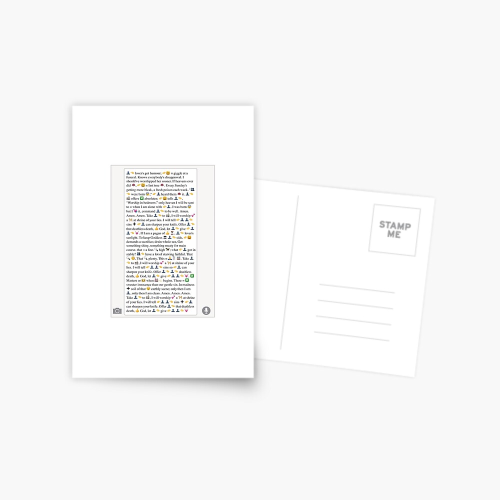 Hozier Take Me To Church Emoji Lyrics Greeting Card By Graphicartist92 Redbubble redbubble