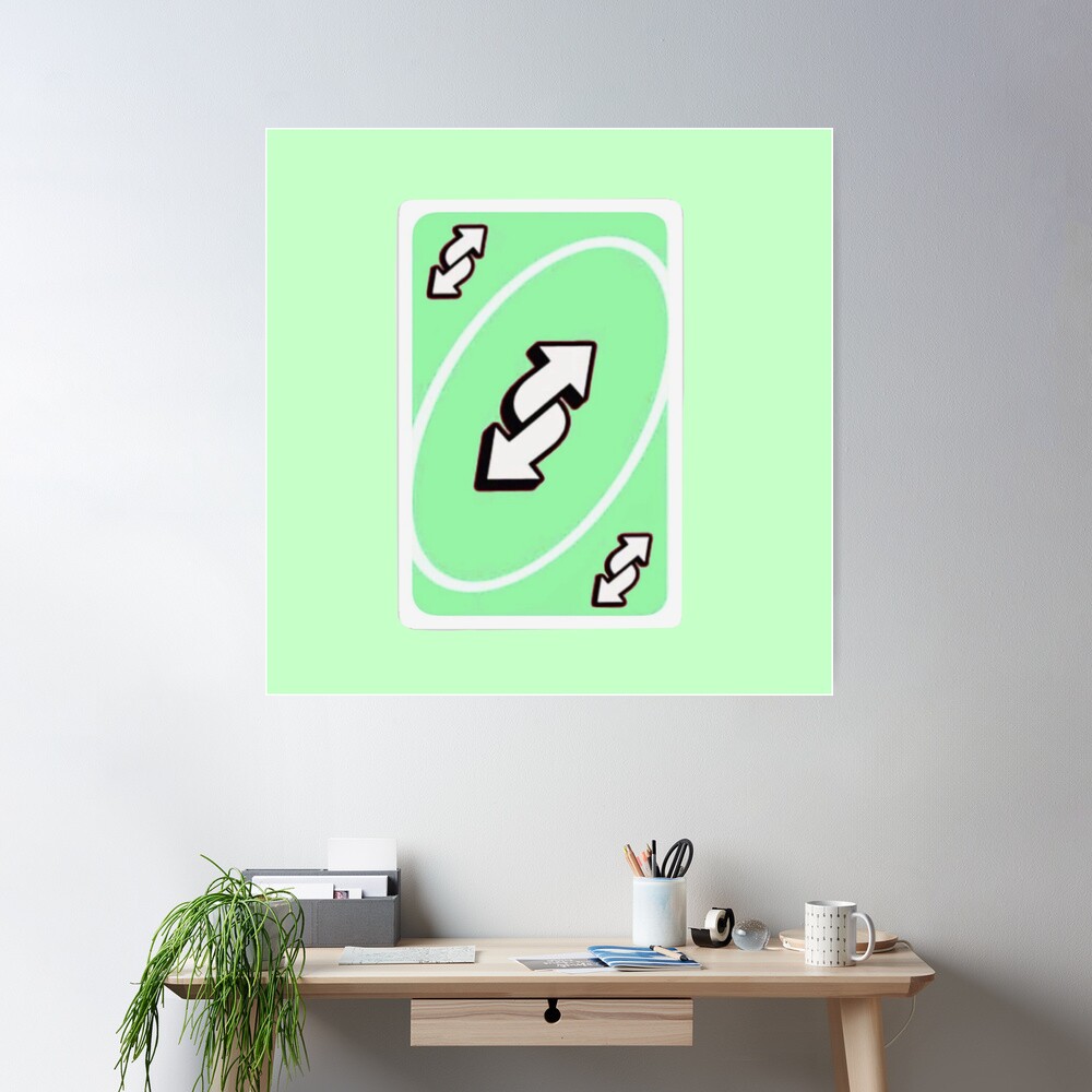 Pastel Green Uno Reverse Card | Greeting Card