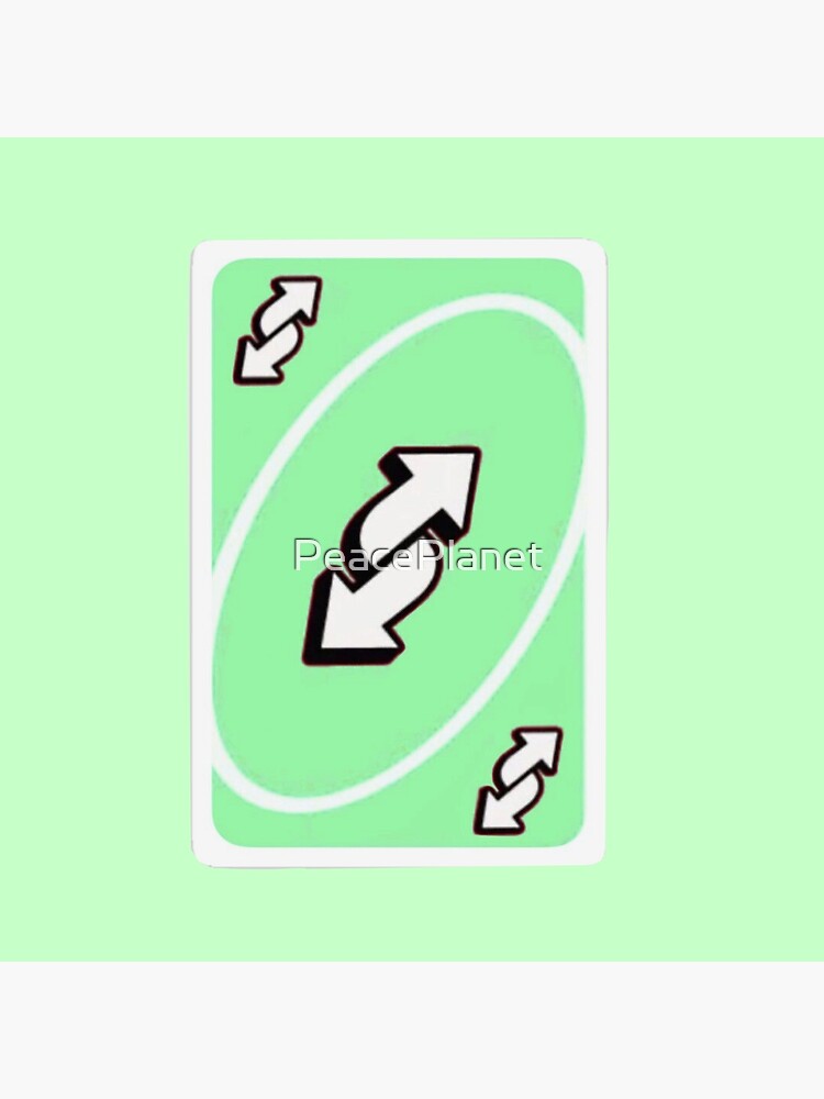 Pastel Green Uno Reverse Card | Greeting Card