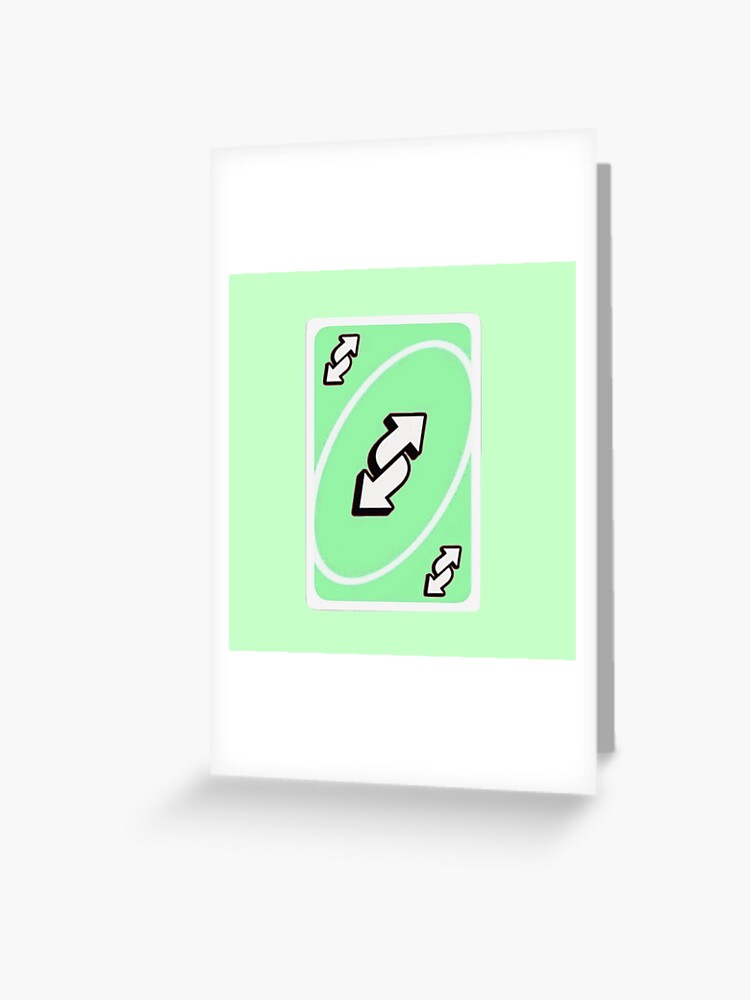 Pastel Green Uno Reverse Card | Greeting Card