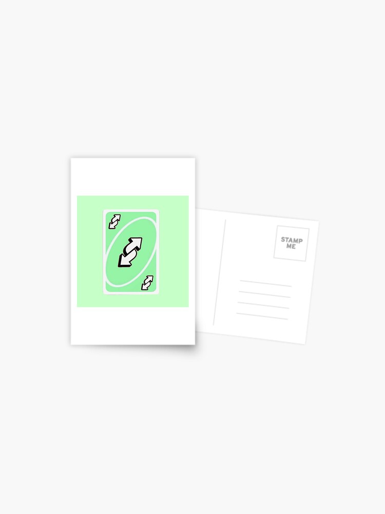 Pastel Green Uno Reverse Card | Greeting Card