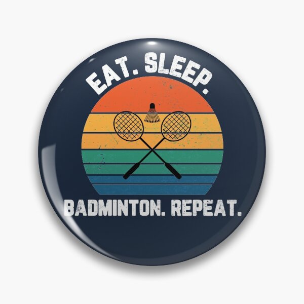 Item preview, Eat Sleep Badminton Repeat Sunset White Text designed and sold by Sour Soul.
