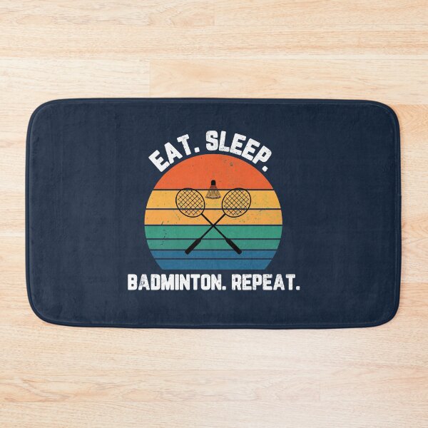Item preview, Eat Sleep Badminton Repeat Sunset White Text designed and sold by Sour Soul.