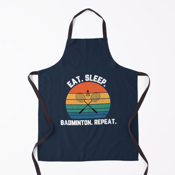 Item preview, Eat Sleep Badminton Repeat Sunset White Text designed and sold by Sour Soul.