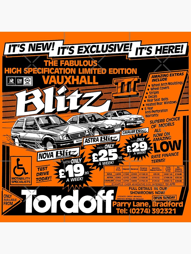 "VAUXHALL NOVA ASTRA CAVALIER DEALER ADVERT" Poster by ThrowbackM2