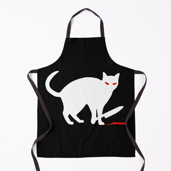 Item preview, Funny Cat Knife Bloody Halloween Costume - White Cat WHAT? designed and sold by bas19101.