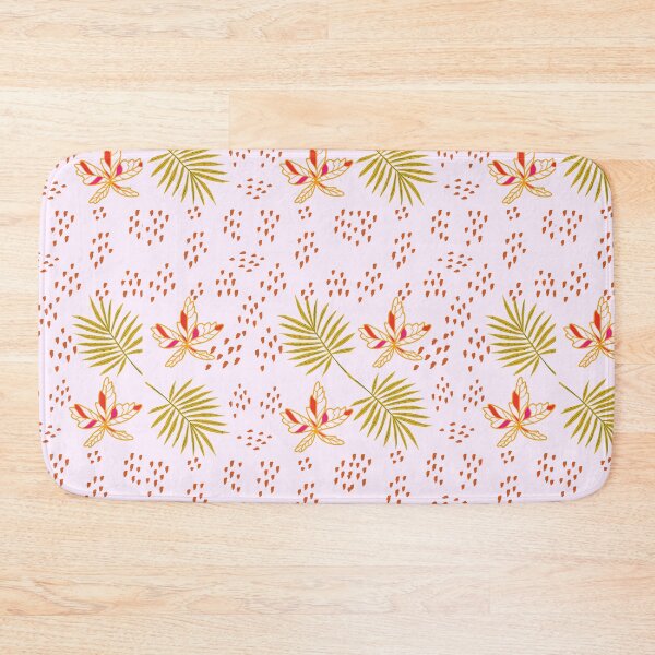 Item preview, Light pink with flowers ,leaf and beautiful red dots designed and sold by 3Akshithaa.