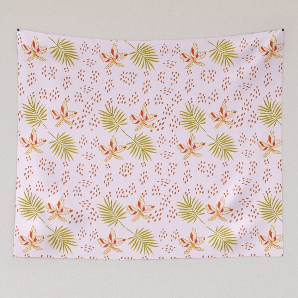 Item preview, Light pink with flowers ,leaf and beautiful red dots designed and sold by 3Akshithaa.