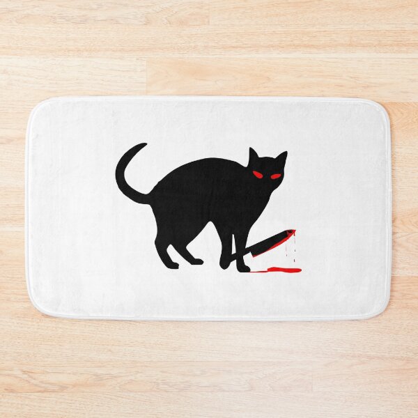 Item preview, Funny Cat Knife Bloody Halloween Costume - Black Cat WHAT? designed and sold by bas19101.