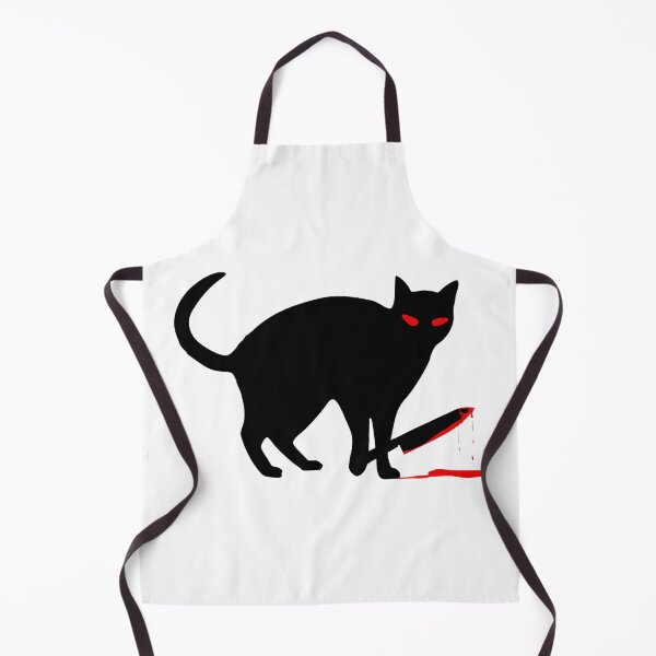 Item preview, Funny Cat Knife Bloody Halloween Costume - Black Cat WHAT? designed and sold by bas19101.