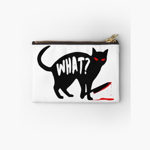 Item preview, Funny Cat Knife Bloody Halloween Costume - Black Cat WHAT? designed and sold by bas19101.