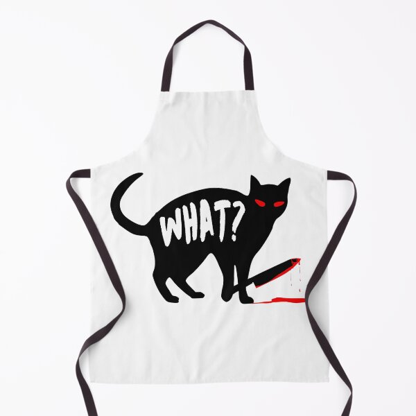 Item preview, Funny Cat Knife Bloody Halloween Costume - Black Cat WHAT? designed and sold by bas19101.