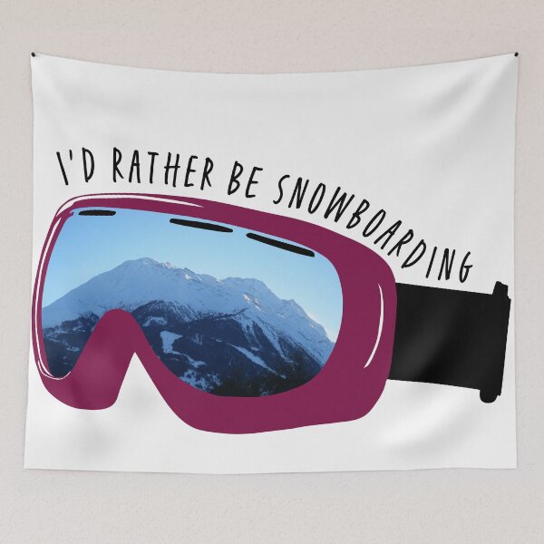 Item preview, I'd Rather Be Snowboarding Goggles (pink red) designed and sold by Johnston Creative.
